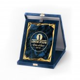             Kék plüss plakett kombináció
        