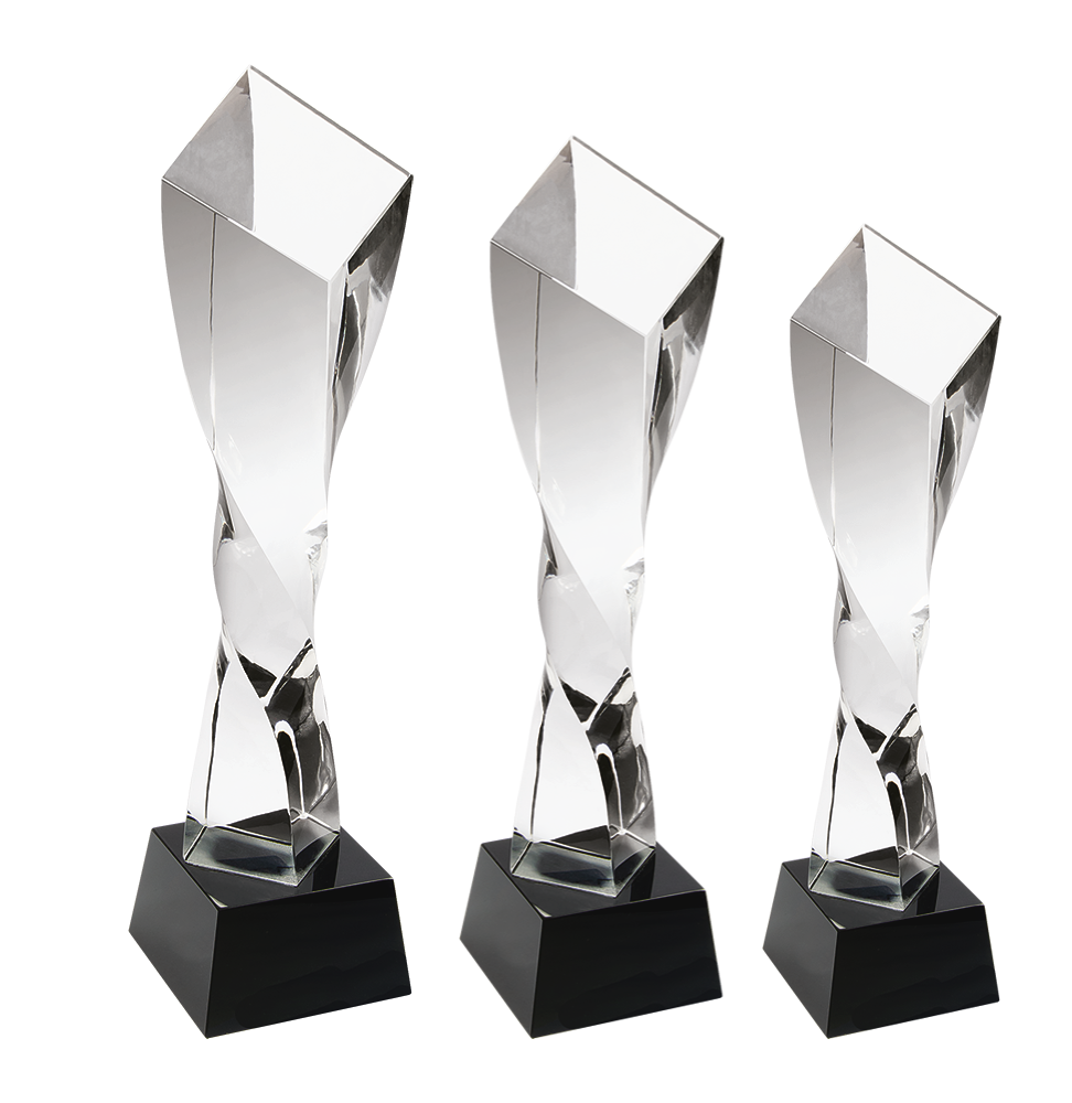 Kristály díj díszdobozzal