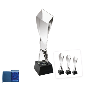 Kristály díj díszdobozzal