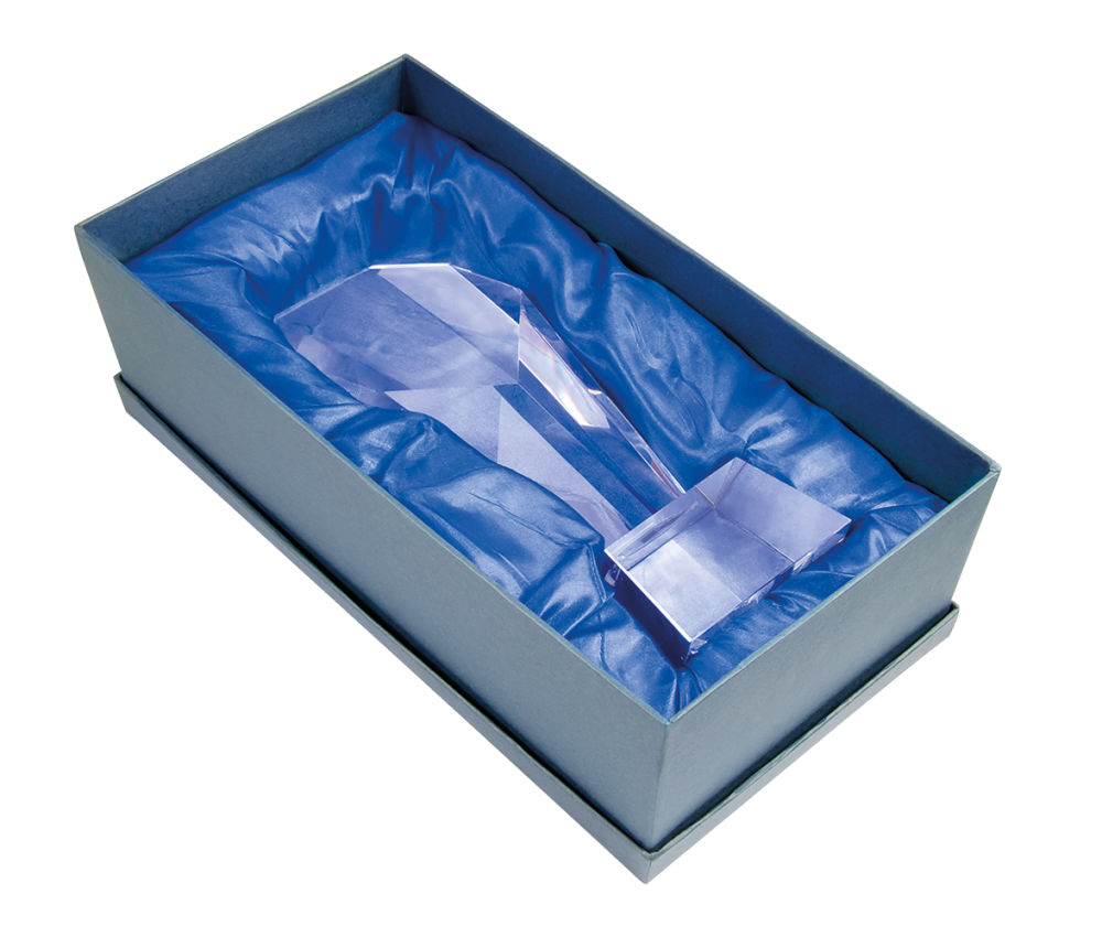 Kristály díj díszdobozzal