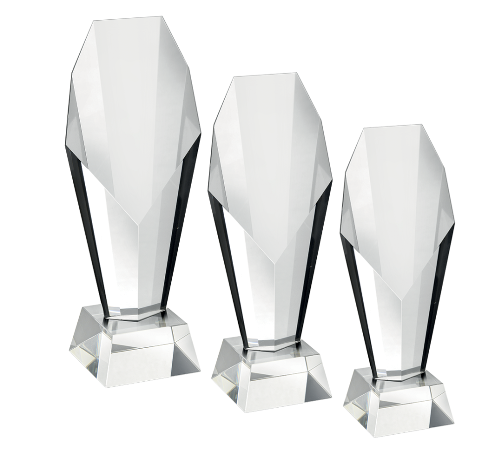 Kristály díj díszdobozzal