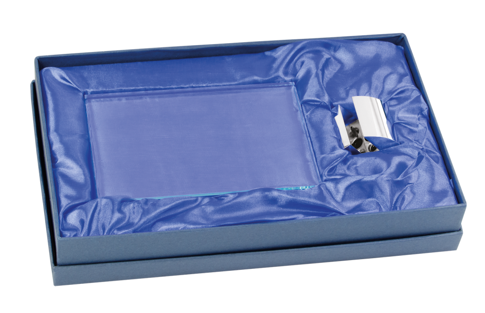 Kristály díj díszdobozzal