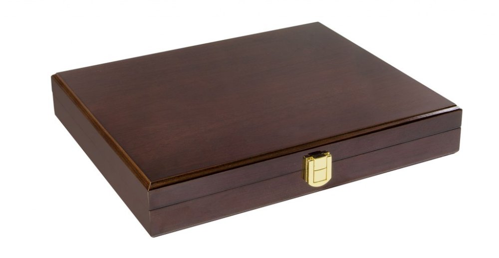 Fa plakett fa díszdobozban